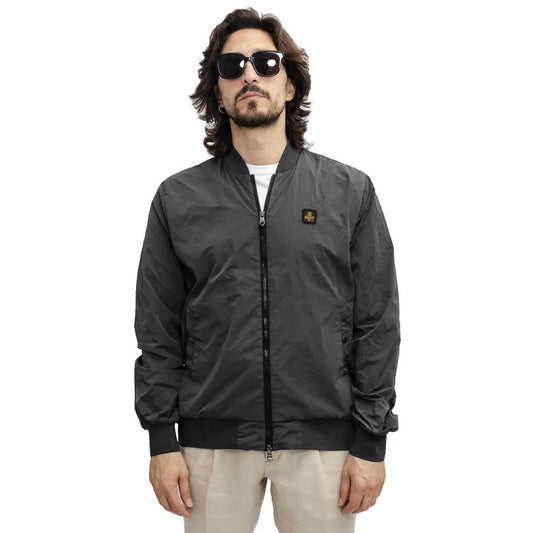 Refrigiwear Chic Garment-Dyed Bomber Jacket Refrigiwear Dark Slate Gray