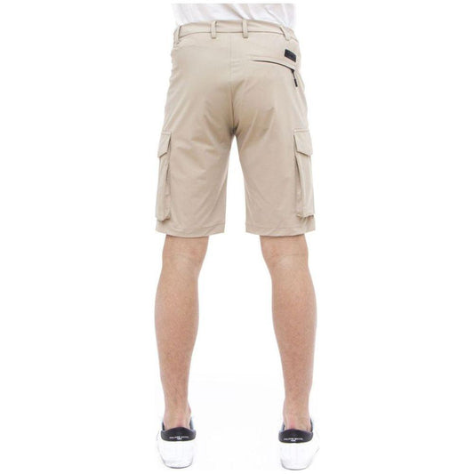 People Of Shibuya Beige Stretch Bermuda Cargo Shorts People Of Shibuya Tan