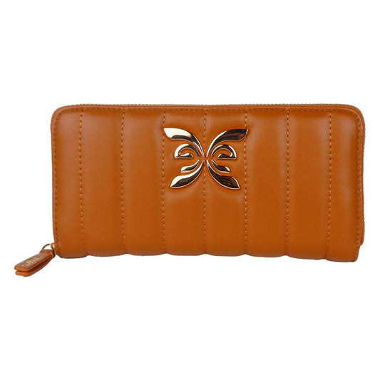 Ungaro Chic Quilted Faux Leather Wallet in Brown Ungaro Sienna
