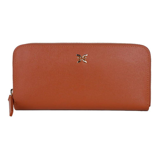 Ungaro Elegant Leather Zippered Wallet Ungaro Sienna