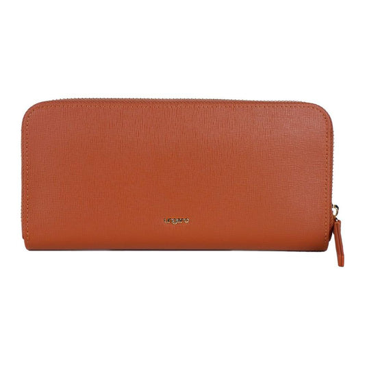 Ungaro Elegant Leather Zippered Wallet Ungaro Sienna