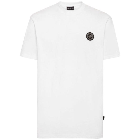 Plein Sport White Cotton Men's T-Shirt Plein Sport White Smoke