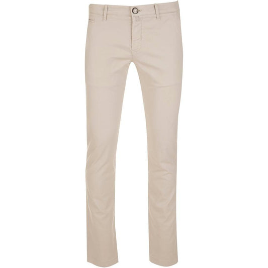 Jacob Cohen Beige Cotton Chino Trousers – Slim Fit Elegance Jacob Cohen Gray