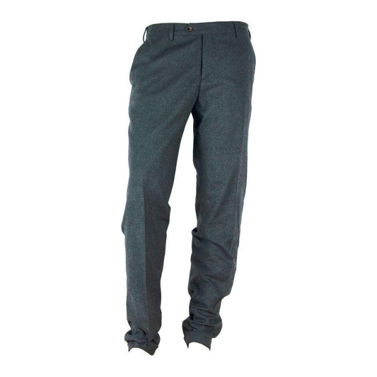 Made in Italy Elegantly Tailored Gray Winter Trousers Made in Italy Dark Slate Gray