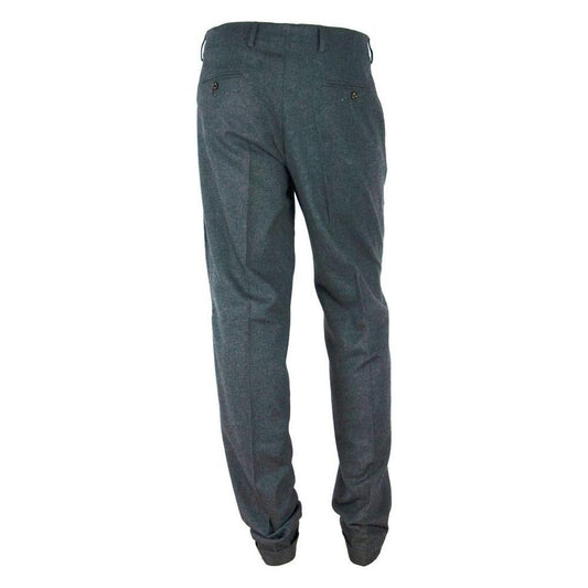Made in Italy Elegantly Tailored Gray Winter Trousers Made in Italy Dark Slate Gray
