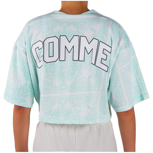 Comme Des Fuckdown Abstract Logo Print Green Tee Comme Des Fuckdown Light Gray