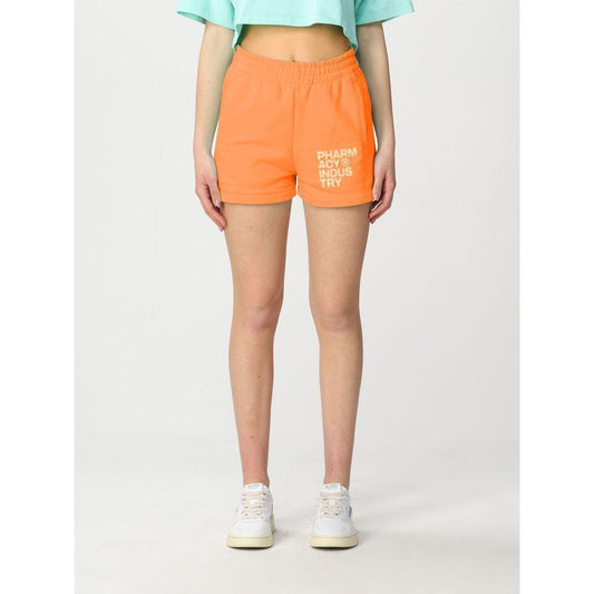 Pharmacy Industry Chic Orange Cotton Logo Shorts Pharmacy Industry Light Gray