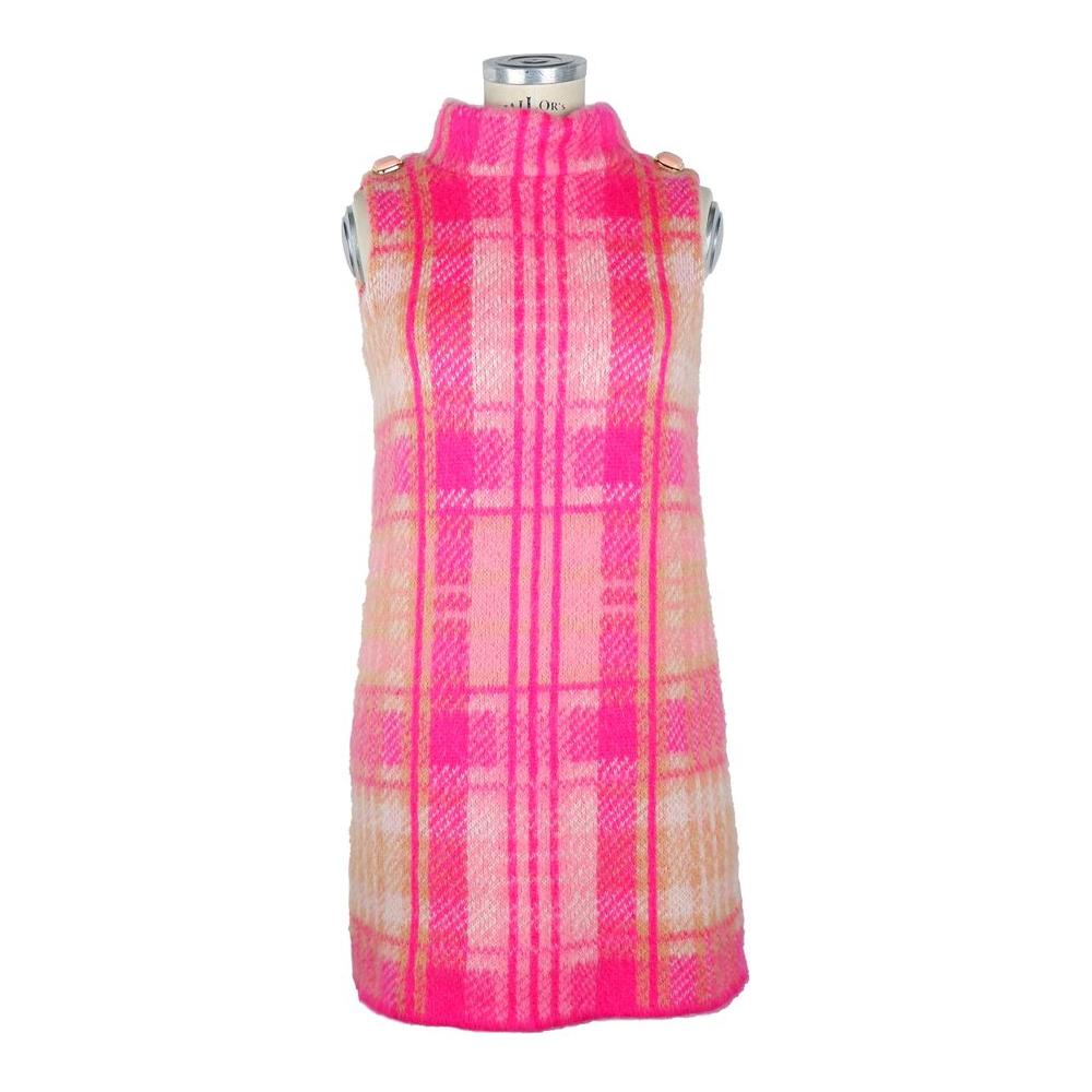 Elisabetta Franchi Fuchsia Marabou Women Dress