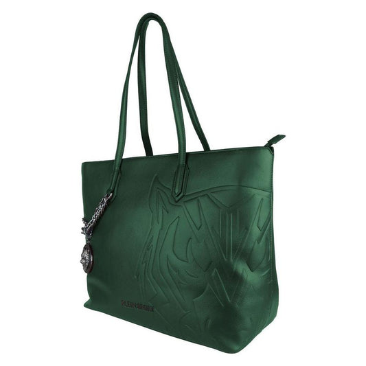 Plein Sport Green Polyethylene Women Shoulder Bag WOMAN TOTES Plein Sport Dark Slate Gray
