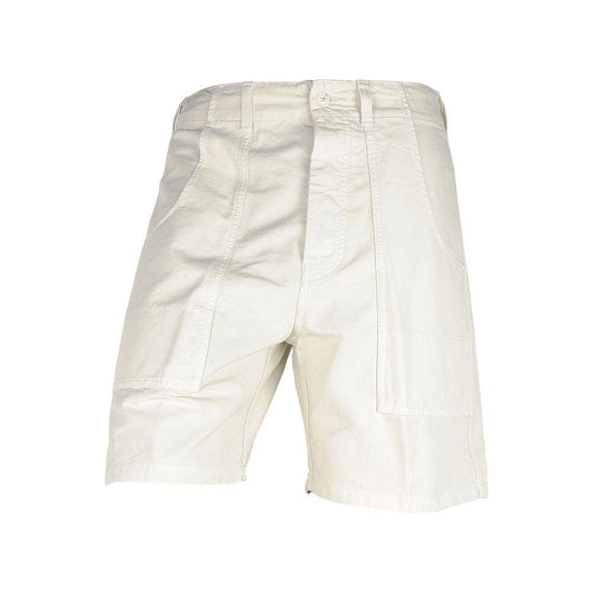 Don The Fuller White Cotton Men's Bermuda Short Don The Fuller Antique White