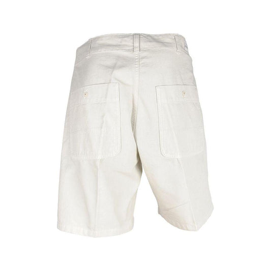 Don The Fuller White Cotton Men's Bermuda Short Don The Fuller Antique White