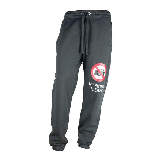 Diego Venturino Gray Cotton Men's Track Pant Jeans & Pants Diego Venturino Dark Slate Gray