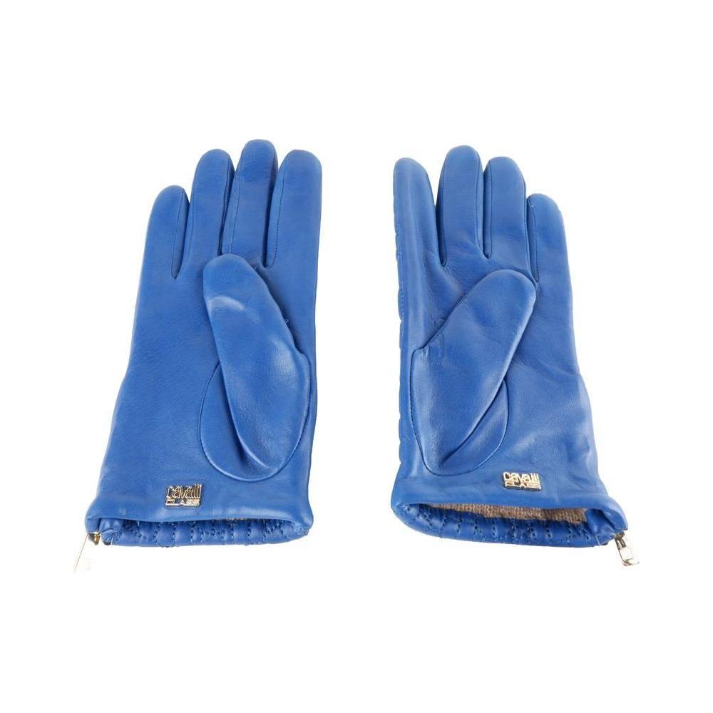 Cavalli Class Blue Lambskin Glove