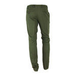 Made in Italy Elegant Winter Cotton Pants Made in Italy Dark Olive Green