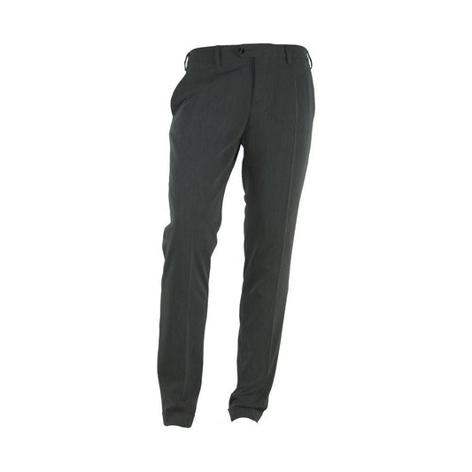 Made in Italy Elegant Italian Gray Trousers for Men Made in Italy Dark Slate Gray