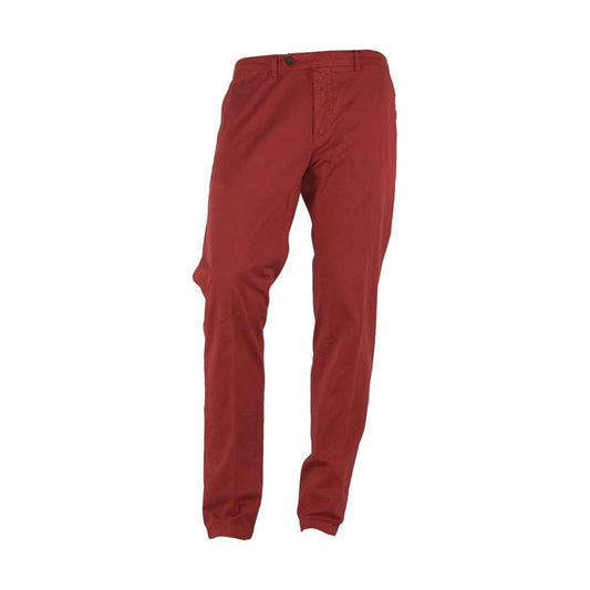 Made in Italy Chic Summer Cotton-Blend Trousers Made in Italy Brown