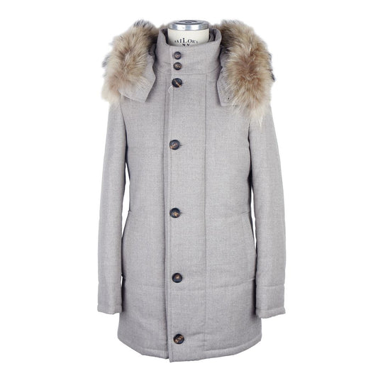 Made in Italy Italian Wool-Cashmere Blend Gray Jacket Made in Italy Gray