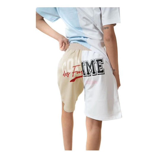 Comme Des Fuckdown Chic Two-Tone Logo Shorts Comme Des Fuckdown Light Gray