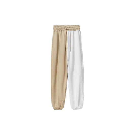 Comme Des Fuckdown Chic Beige Two-Tone Drawstring Sweatpants Comme Des Fuckdown Light Gray
