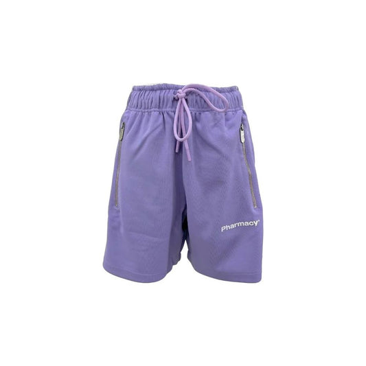 Pharmacy Industry Chic Purple Bermuda Shorts with Side Stripes Pharmacy Industry Light Slate Gray