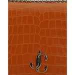 Jimmy Choo Amber Orange Leather Shoulder Bag