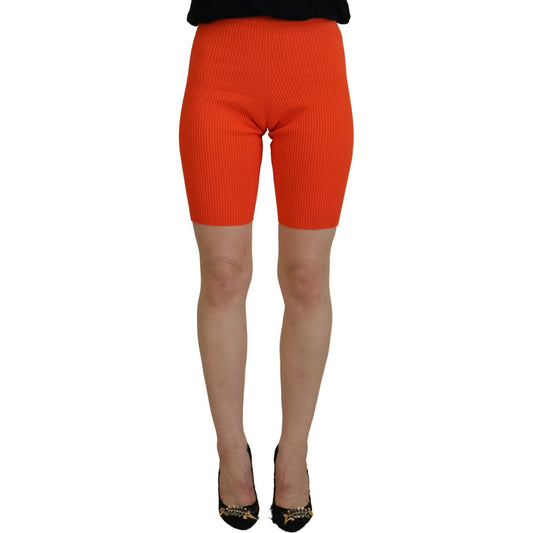 Dsquared² Orange Viscose Mid Waist Slim Fit Bermuda Shorts Dsquared² Sienna
