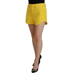 Dsquared² Yellow Peak Double Breasted Suit Blazer Short Set