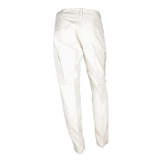 Don The Fuller White Cotton Men Trouser Jeans & Pants Don The Fuller White Smoke