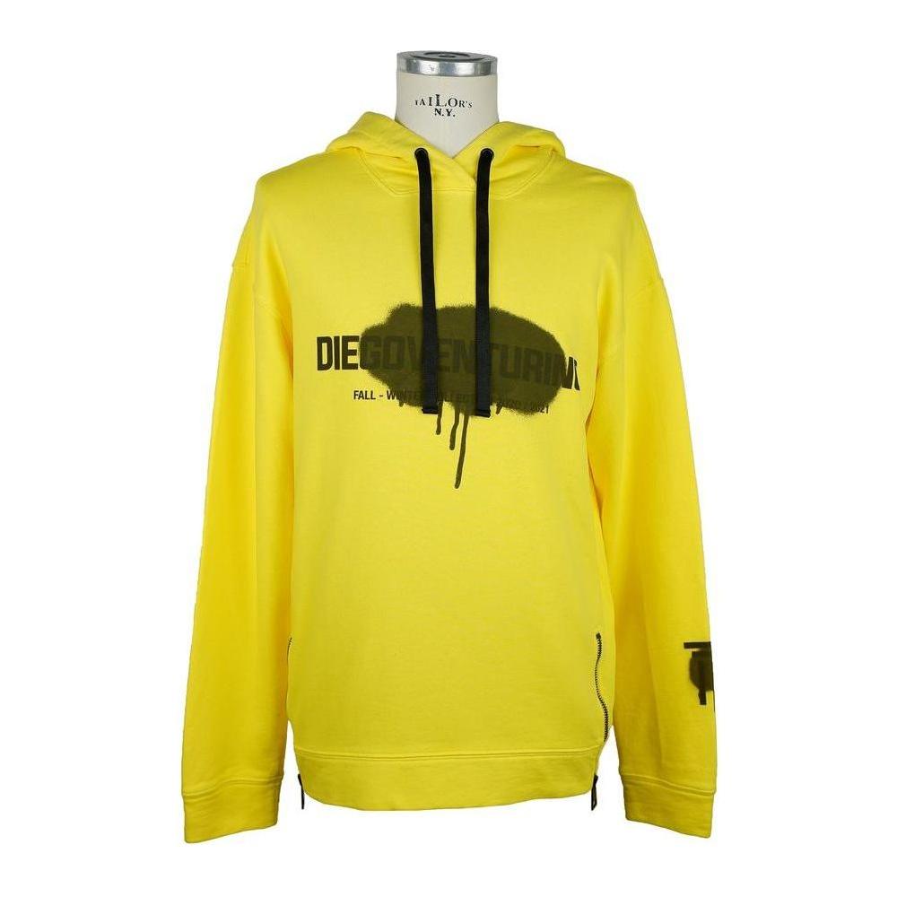 Diego Venturino Yellow Cotton Men Sweater MAN SWEATERS