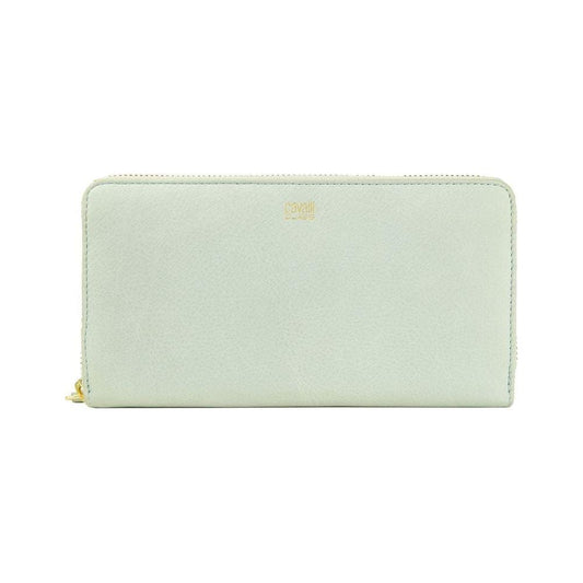 Cavalli Class Gray Calfskin Women Wallet WOMAN WALLETS Cavalli Class Light Gray