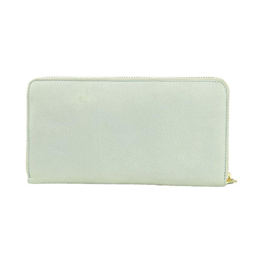 Cavalli Class Gray Calfskin Women Wallet WOMAN WALLETS Cavalli Class Light Gray