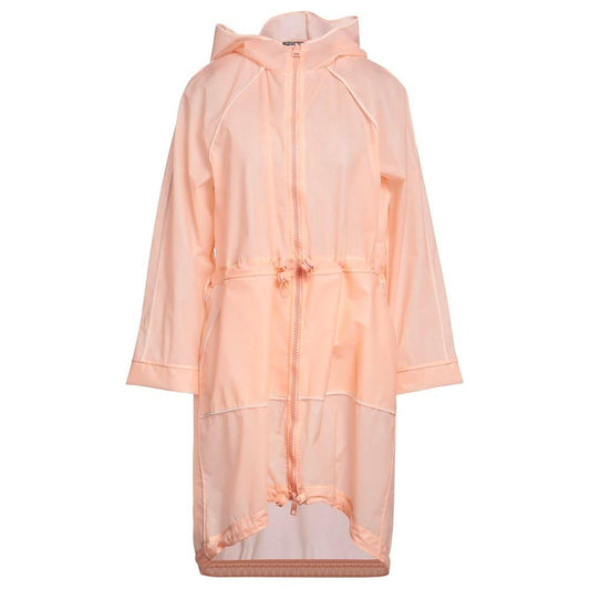 Elisabetta Franchi Powder Pink Long Waterproof Jacket Elisabetta Franchi Light Pink