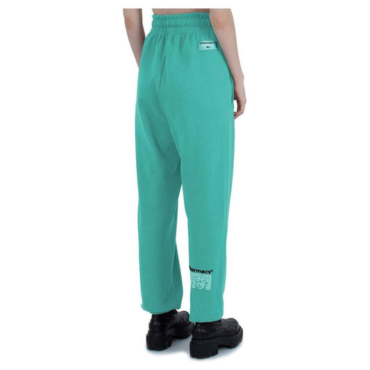 Pharmacy Industry Green Cotton Women Trouser Pharmacy Industry Cadet Blue