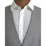 Dolce & Gabbana Light Gray Wool Formal Dress Waistcoat Vest