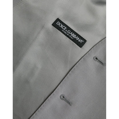 Dolce & Gabbana Light Gray Wool Formal Dress Waistcoat Vest