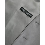 Dolce & Gabbana Light Gray Wool Formal Dress Waistcoat Vest