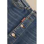 Dsquared² Blue Distressed High Waist Pencil Cut Denim Skirt Dsquared² Dark Slate Gray