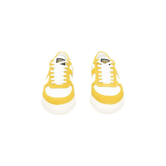 Cerruti 1881 Yellow Cowhide Men Sneaker Cerruti 1881 Beige