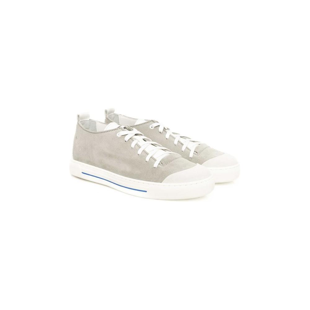 Cerruti 1881 Gray Cowhide Men Sneaker