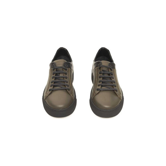 Cerruti 1881 Green Cowhide Men Sneaker Cerruti 1881 Dark Slate Gray