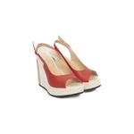 Cerruti 1881 Red Calfskin Women Sandal