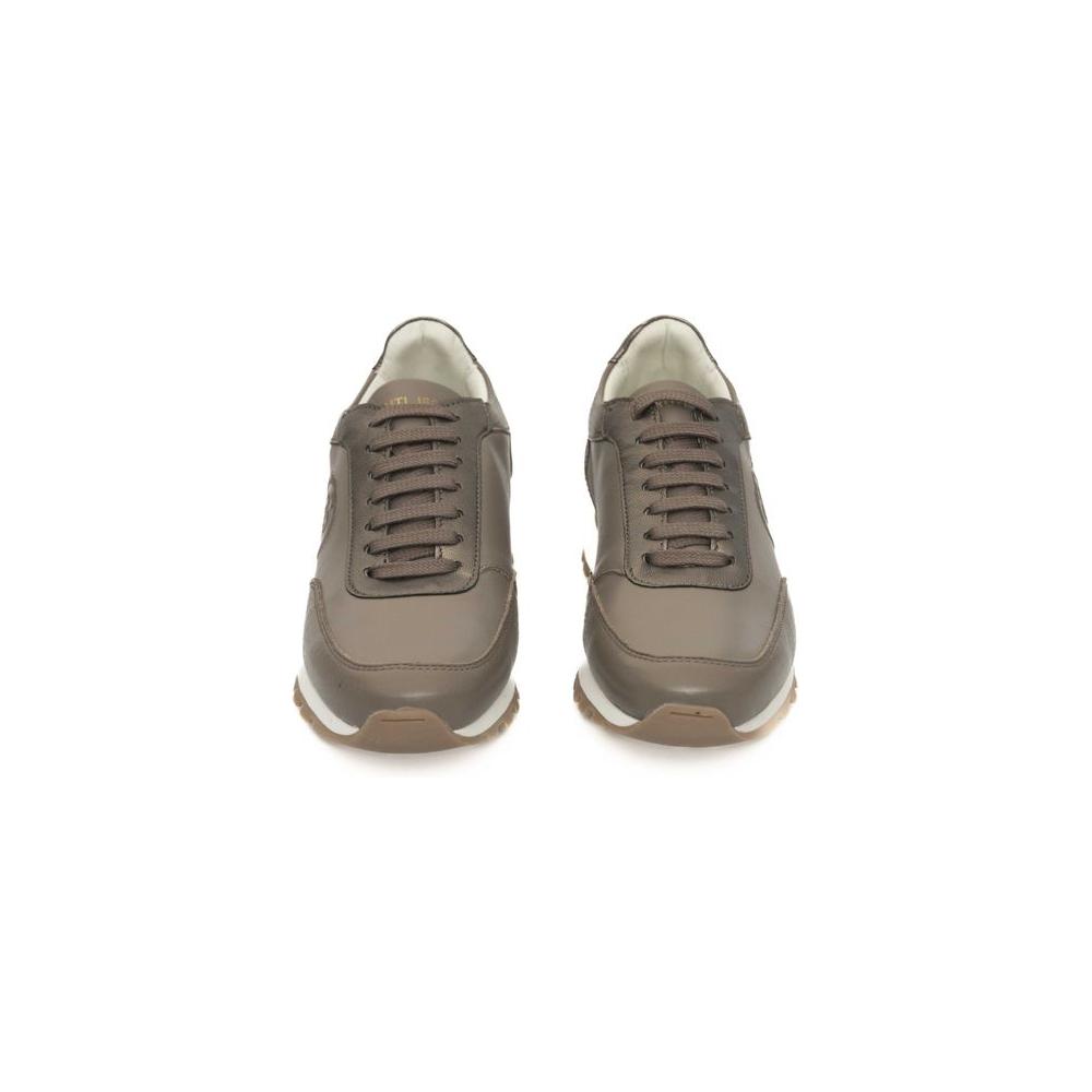 Cerruti 1881 Beige Cowhide Women Sneaker