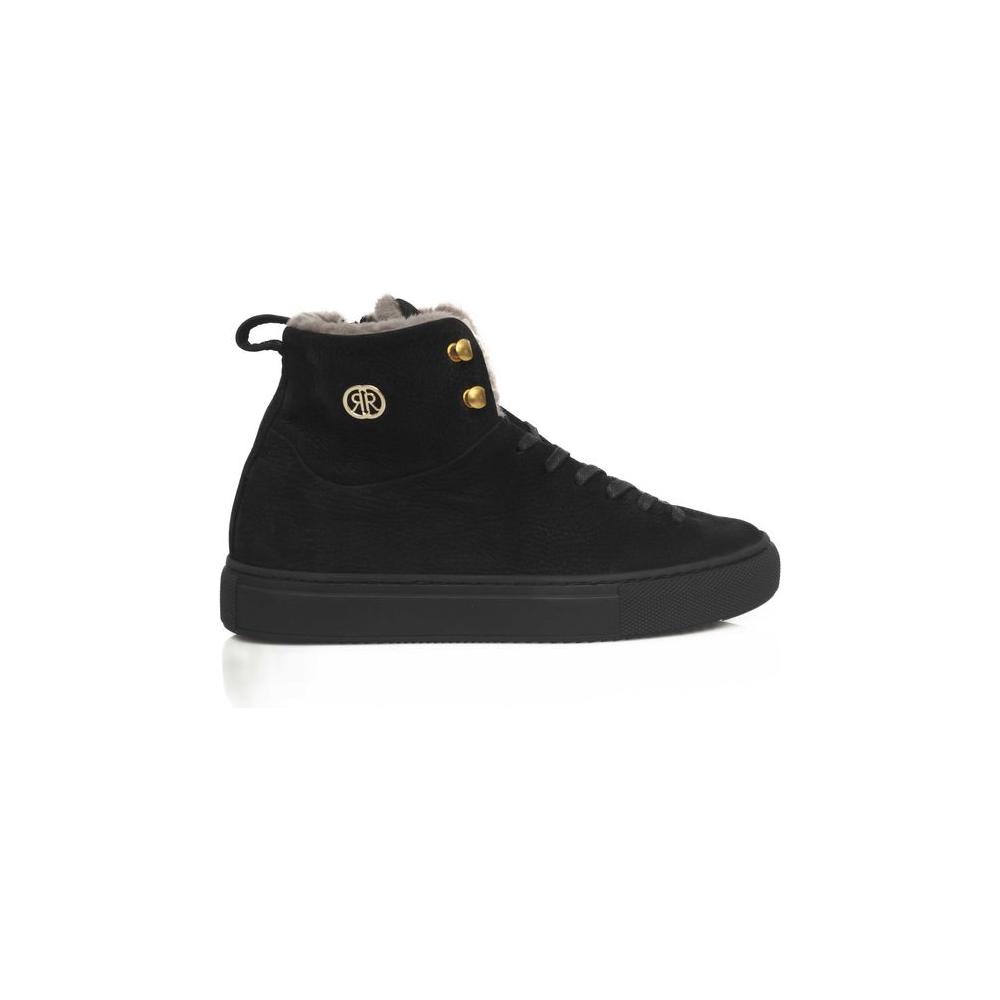Cerruti 1881 Black Cowhide Women High Sneaker