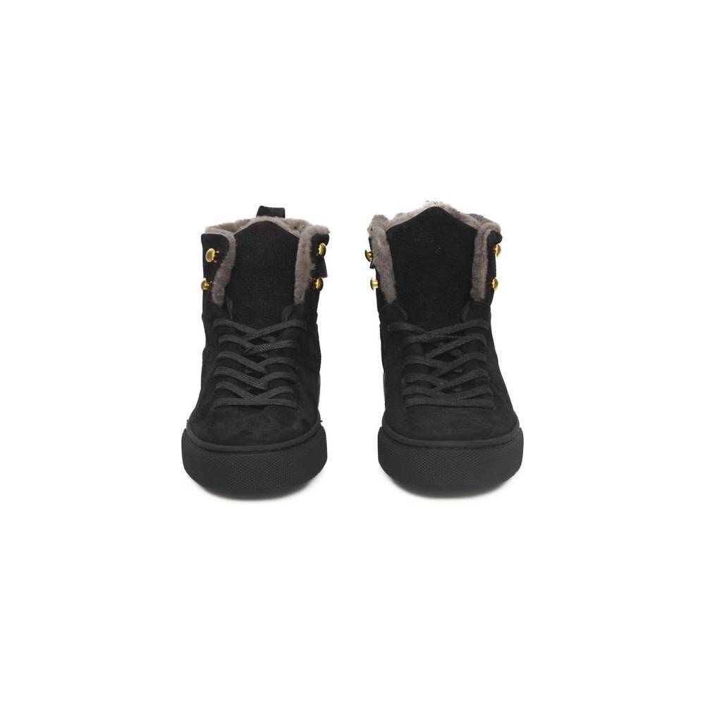 Cerruti 1881 Black Cowhide Women High Sneaker