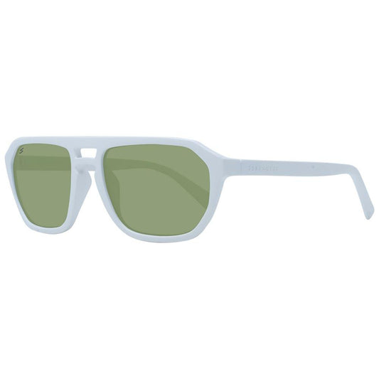 Serengeti White Men Sunglasses Serengeti Dark Sea Green