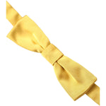 Dolce & Gabbana Yellow Silk Adjustable Neck Men Bow Tie