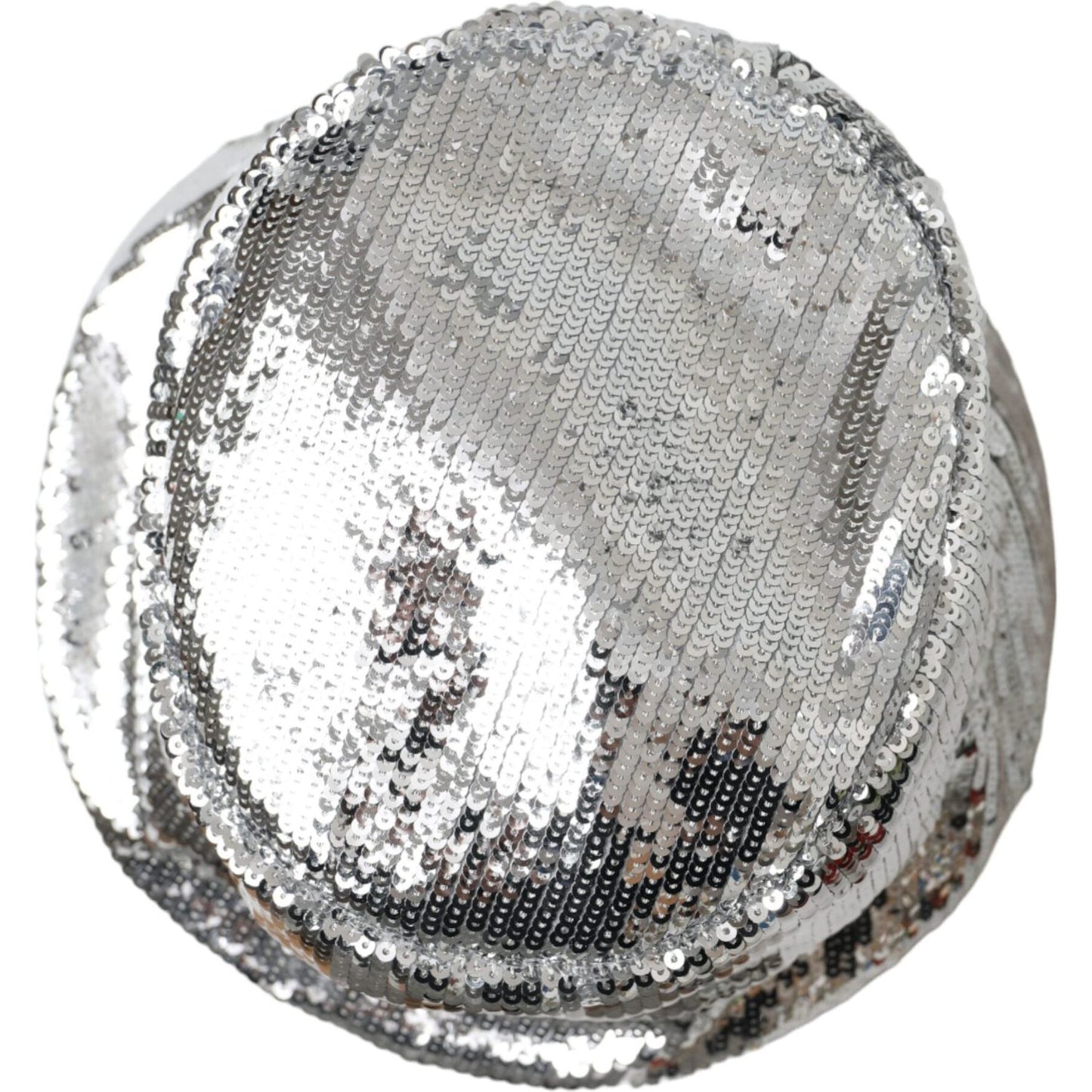Dolce & Gabbana Silver Sequined Nylon Bucket Hat Men