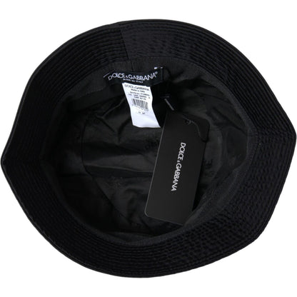 Dolce & Gabbana Black Wide Brim Cap Bucket Hat Men