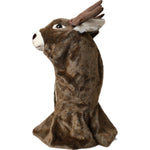 Dolce & Gabbana Brown Deer Faux Fur Whole Head Hat