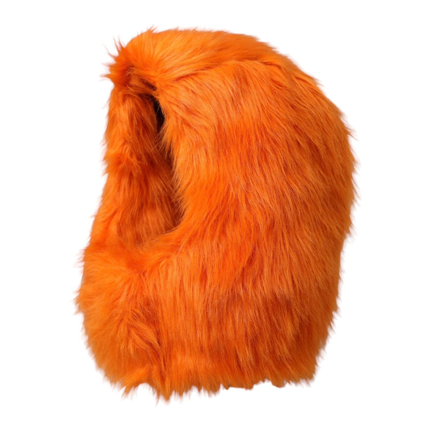 Dolce & Gabbana Orange Faux Fur Whole Head Wrap Hat
